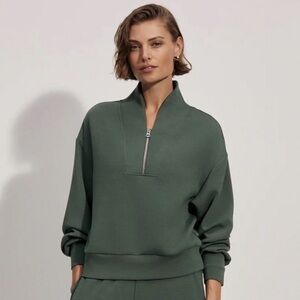 Varley DoubleSoft Davidson Sweatshirt in Green size XL